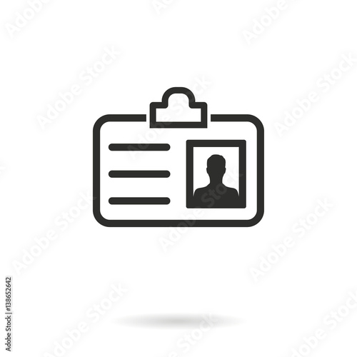 Identification card - vector icon.