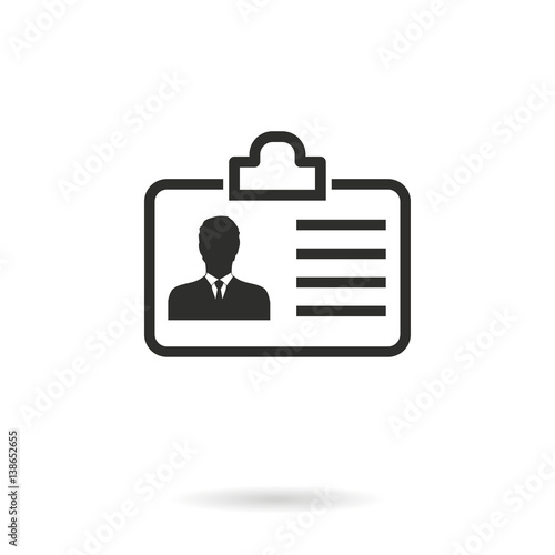 Identification card - vector icon.