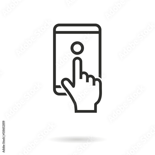 Digital interaction - vector icon.