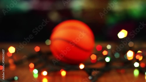 Basketball and garlands