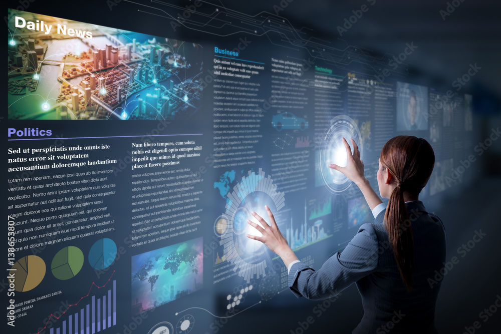 Фотография electronic newspaper concept, curation media