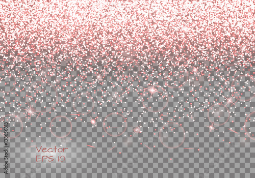 Vibrant background with twinkle lights. Pink glitter sparkle on a transparent backdrop.
