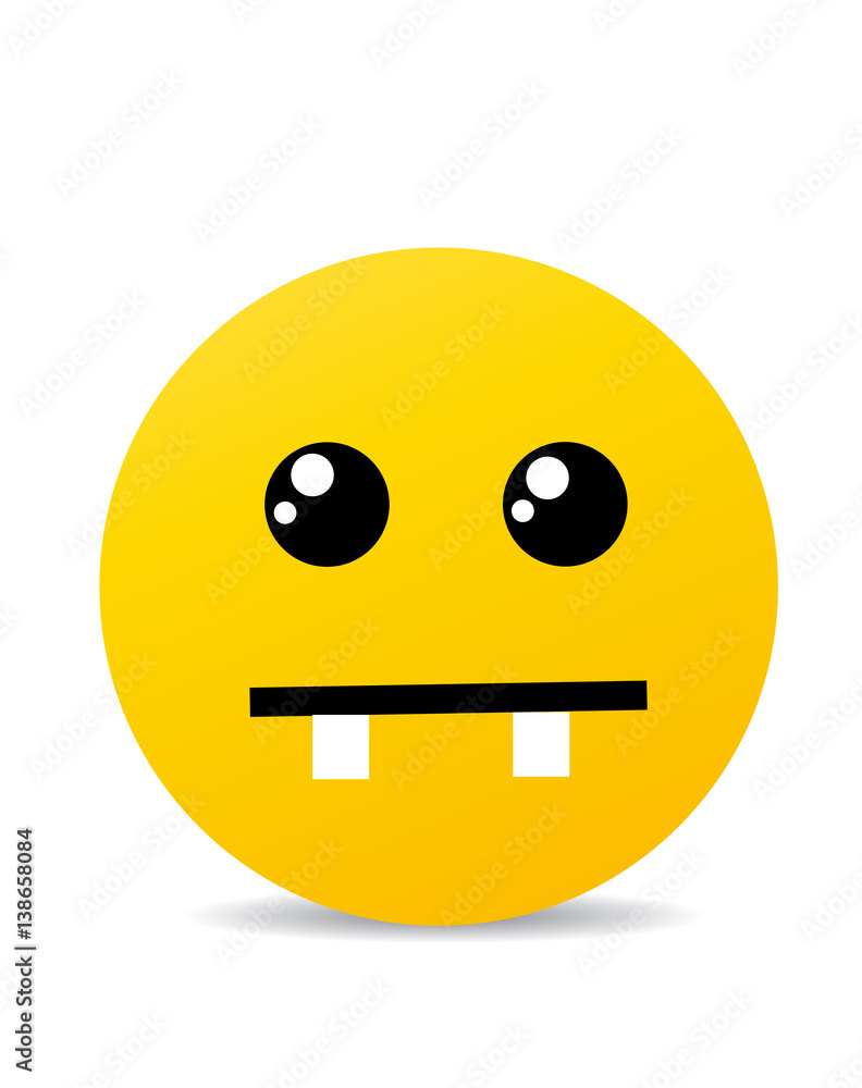 Fototapeta premium Modern yellow laughing happy smile