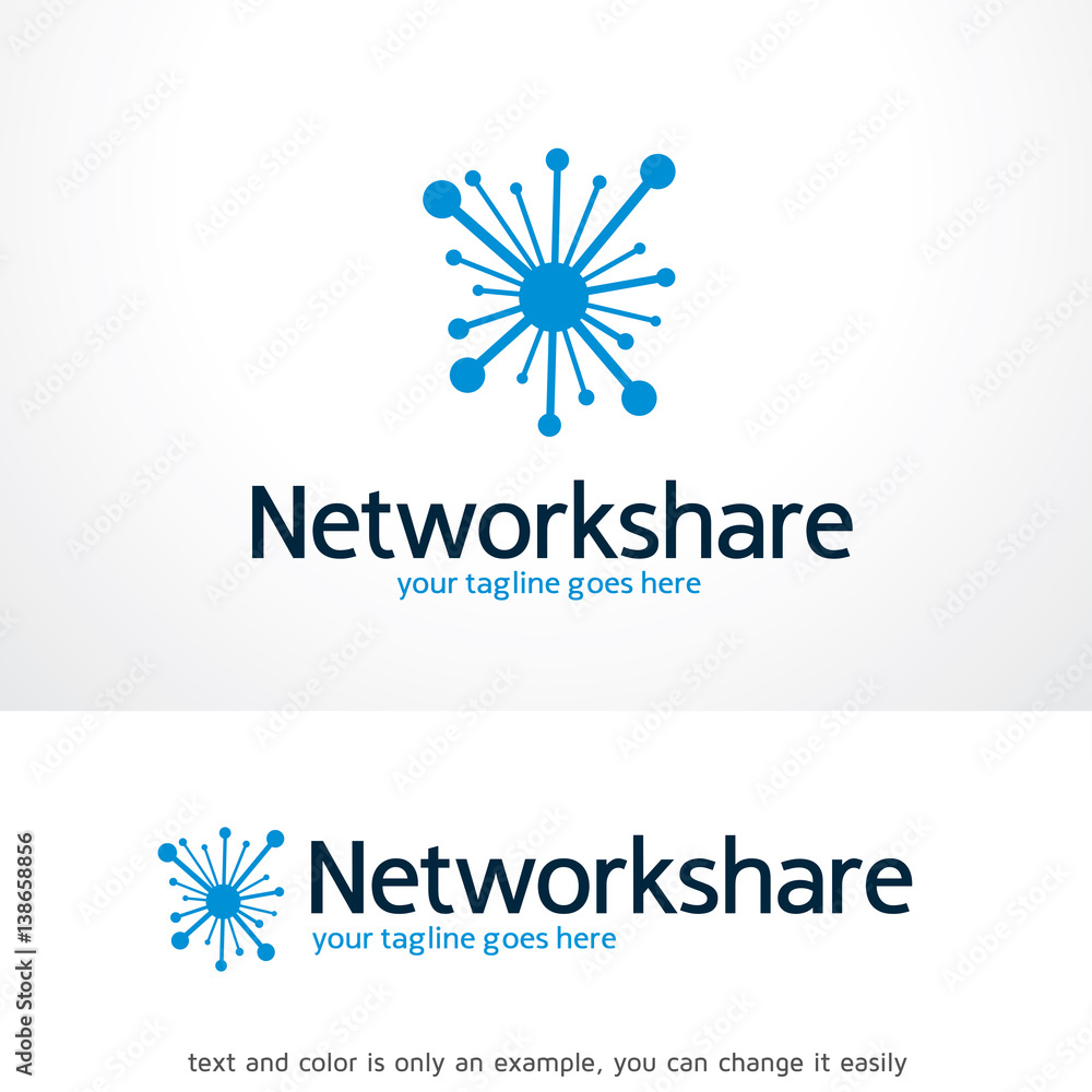 Network Share Logo Template Design Vector