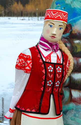 Shrovetide doll in folk costume