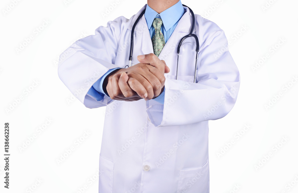 Doctor with stethoscope isolated on white background Doctor with stethoscope isolated on white background