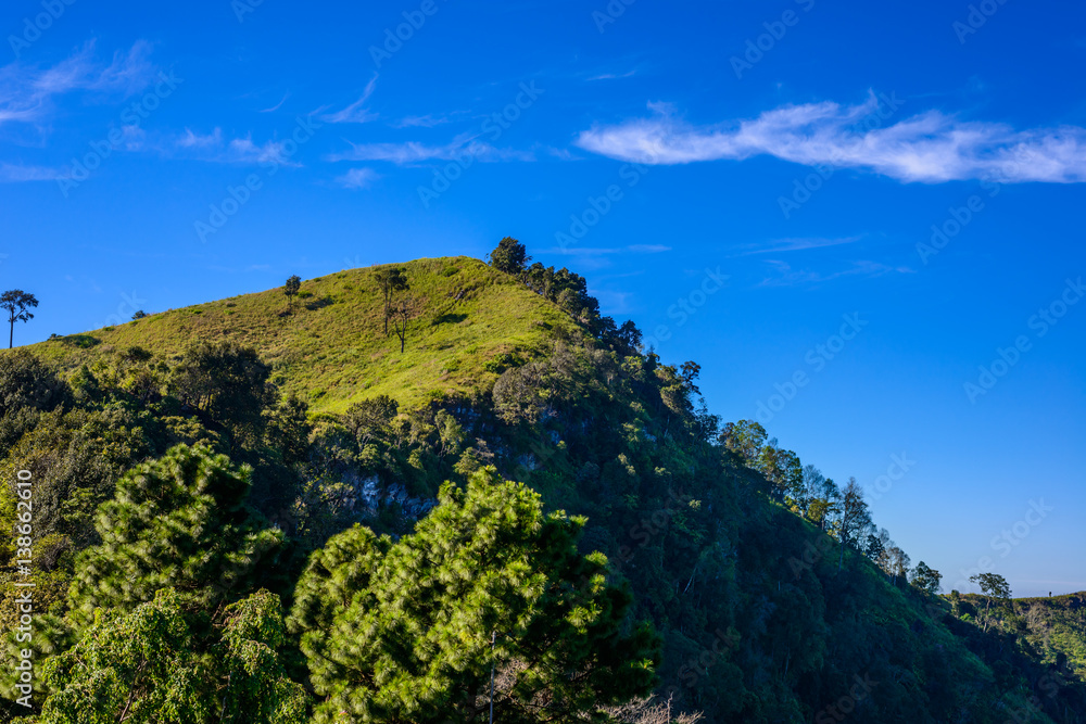 Doi Pha Tang viewpoint ,Chiang Rai province in Thailand.  beautiful location