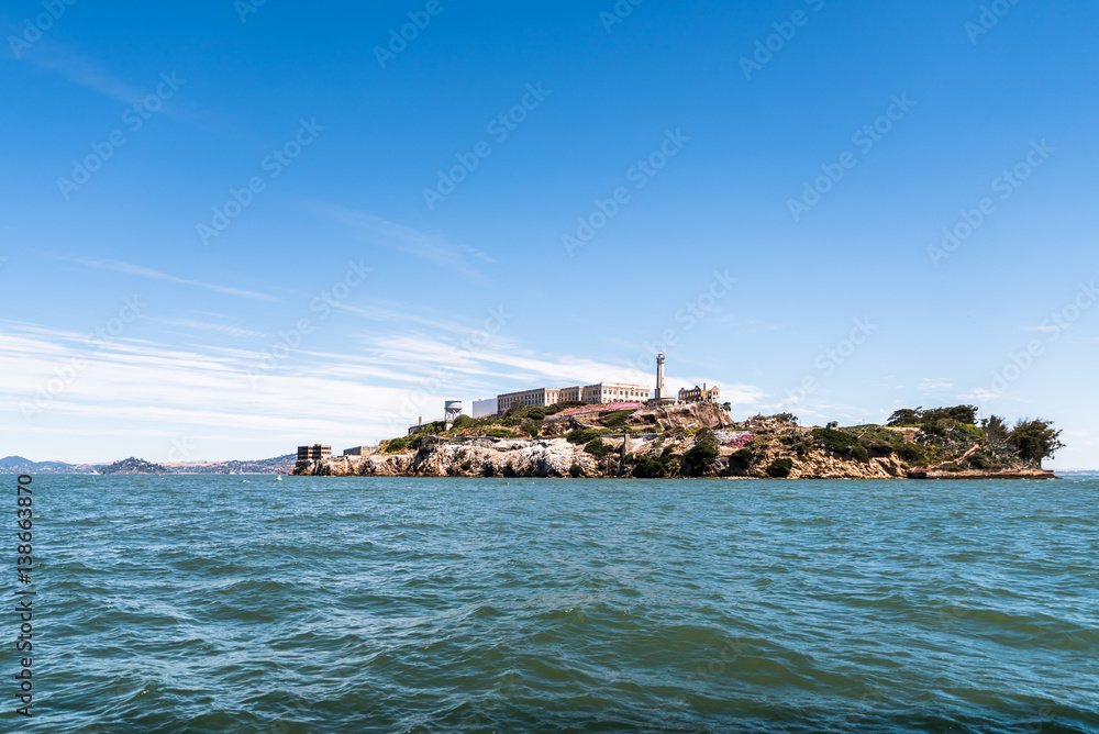 Famous Alcatraz island in San Francisco bay