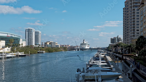 Garrison Channel next to the Port of Tampa and Harbor Island, Florida
