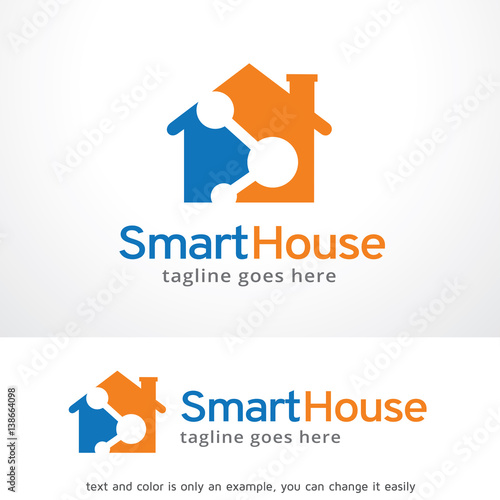 Smart House Logo Template Design Vector