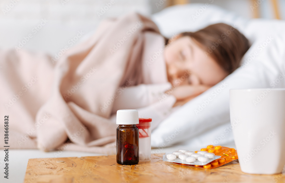 Medicines lying on the table Medicines lying on the table