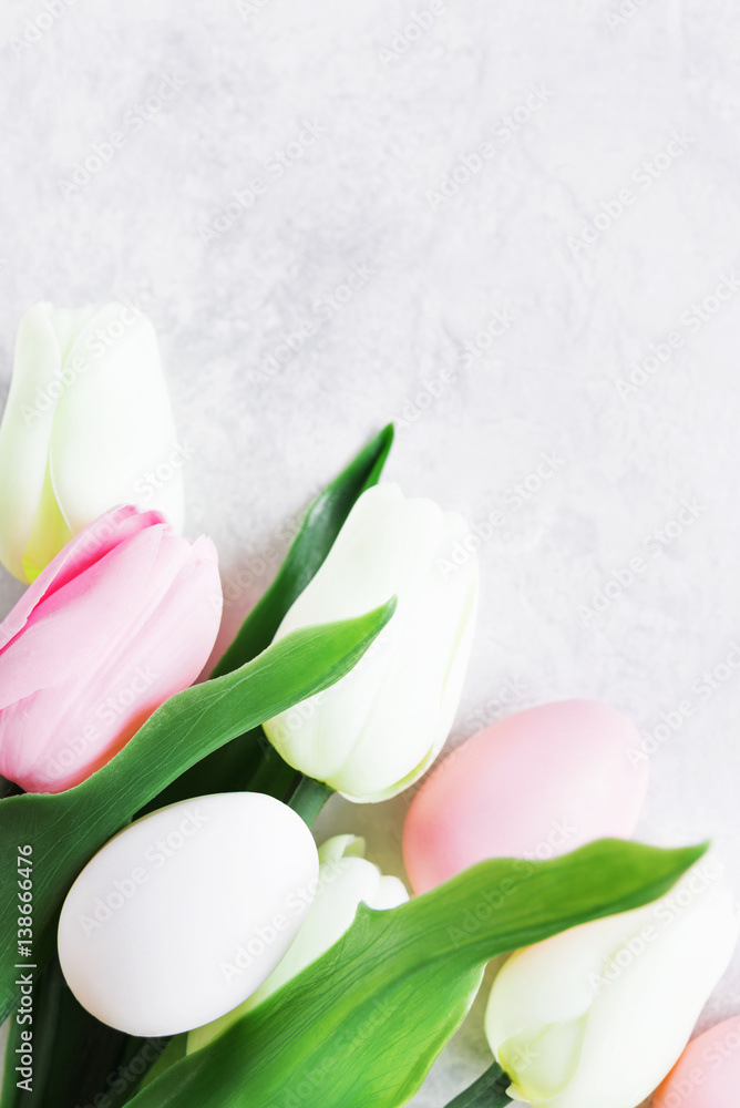 Tulips and Easter eggs Tulips and Easter eggs
