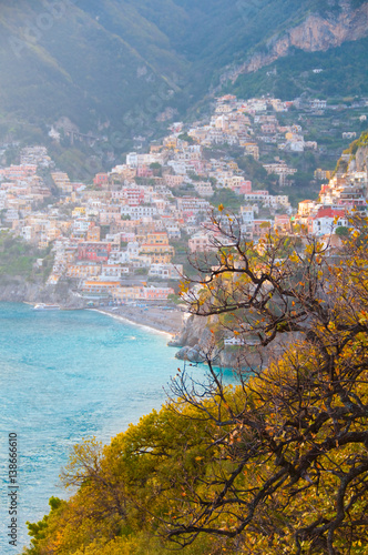 Fototapeta Naklejka Na Ścianę i Meble -  Famous Positano town on Amalfi coast in Italy