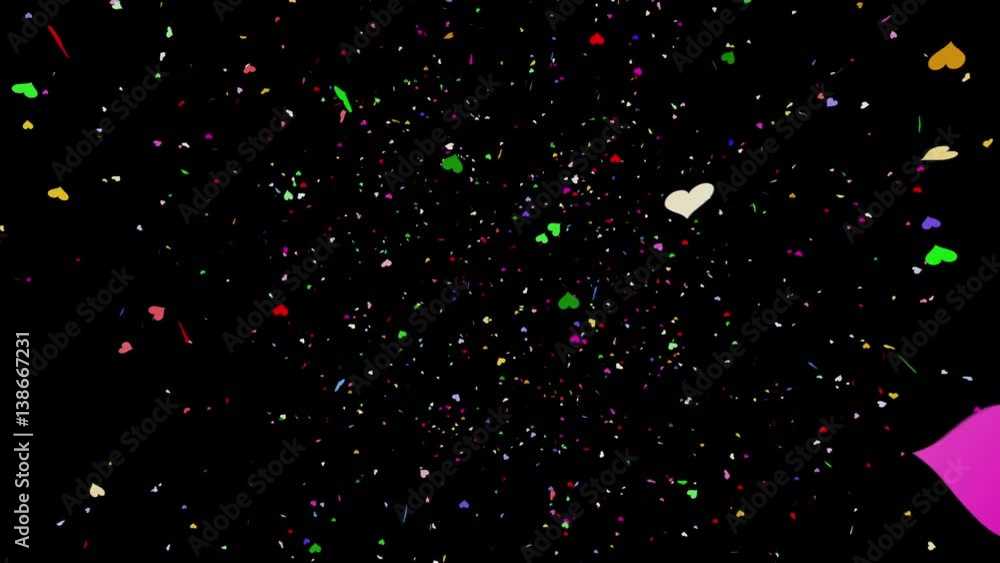 Colorful confetti Heart particles. Colorful confetti Heart particles.
