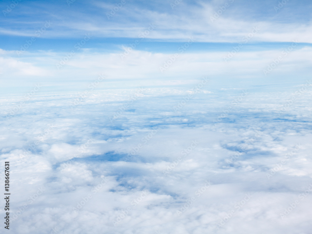 White clouds on the blue sky White clouds on the blue sky