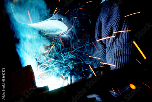 Foto Industrial steel welding