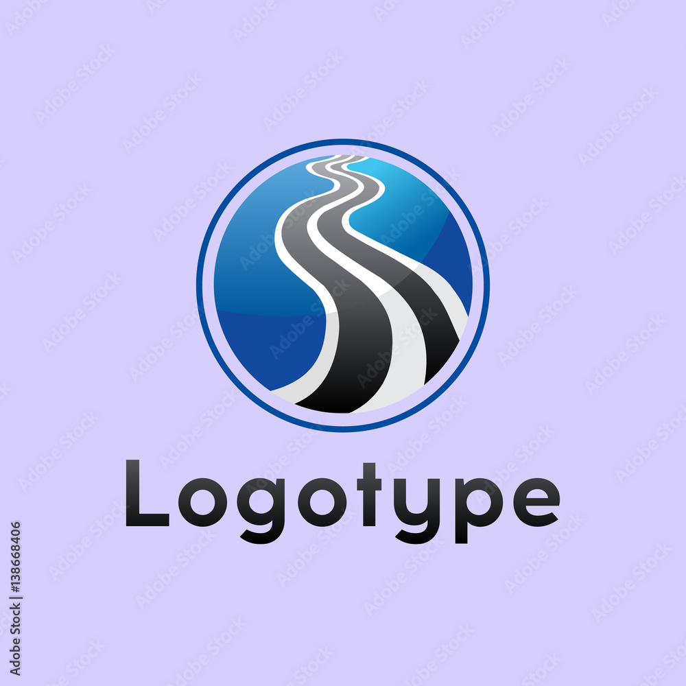 Fototapeta premium Logotype transport, road