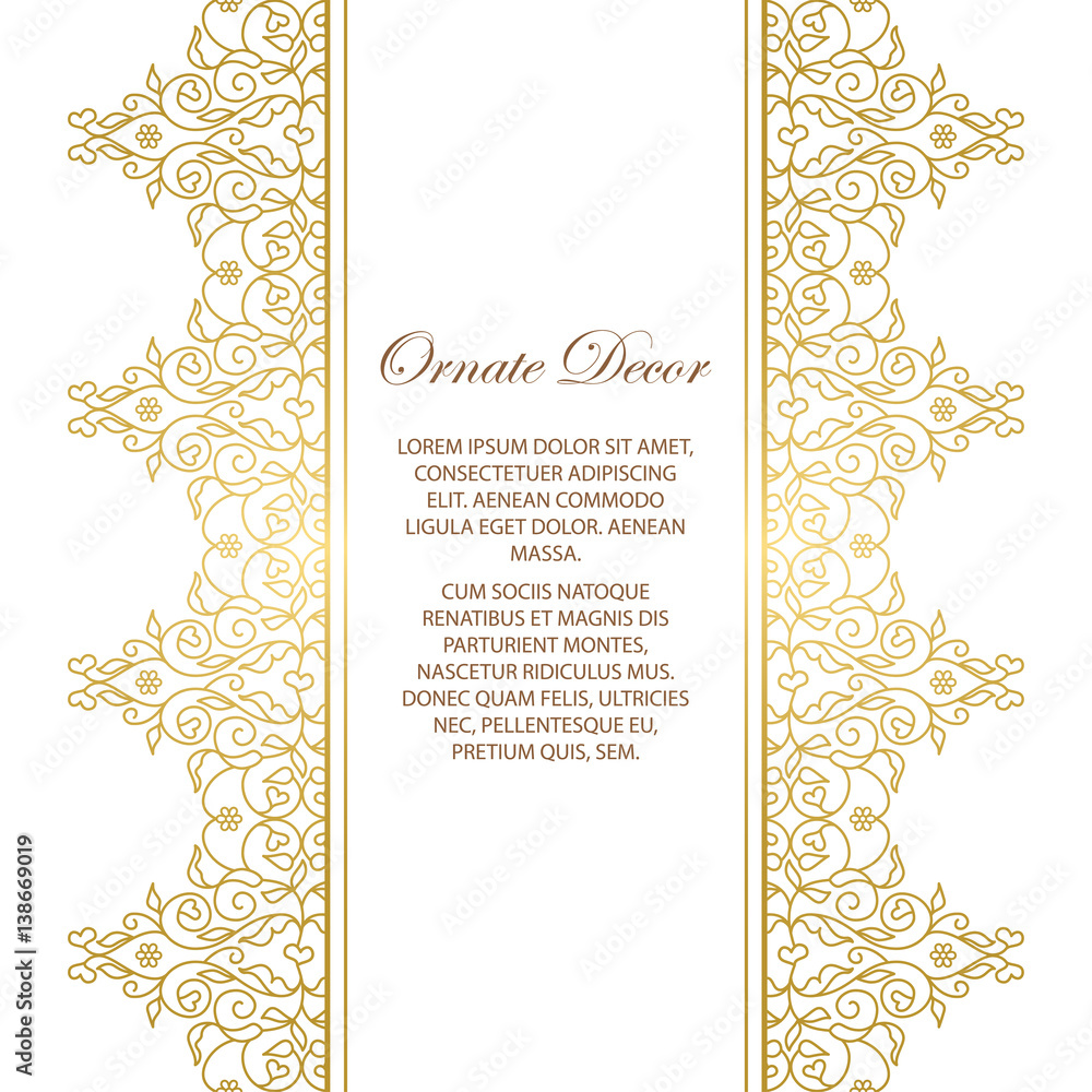Vector ornamental decorative frame. Vector ornamental decorative frame.