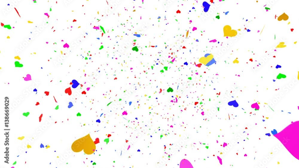 Colorful confetti Heart particles. Colorful confetti Heart particles.