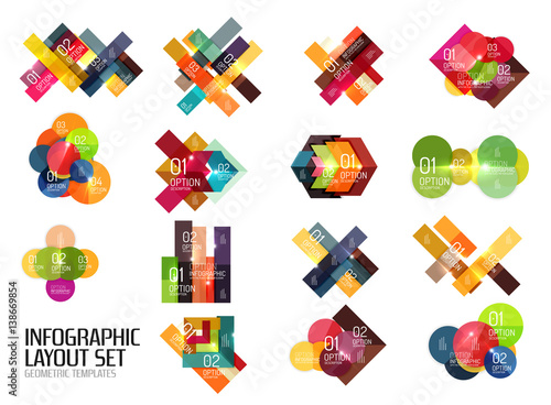 Set of buiness infographics templates