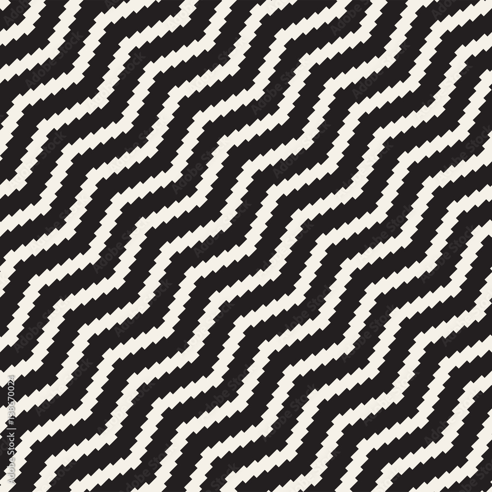 Halftone Edgy Lines Mosaic Endless Stylish Texture. Vector Seamless Black and White Pattern Halftone Edgy Lines Mosaic Endless Stylish Texture. Vector Seamless Black and White Pattern