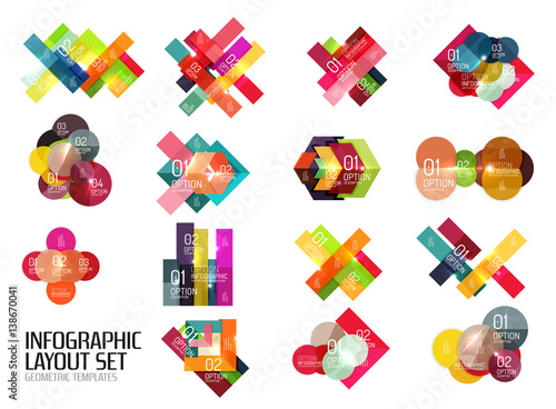 Set of buiness infographics templates