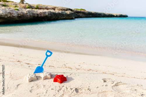 toys on the beach, summer day, Menorca