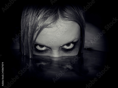 Portrait of evil mermaid