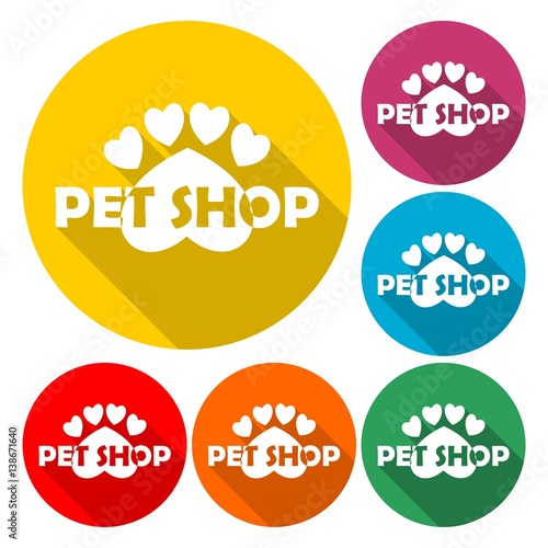 Vector logo design template for pet shops - Illustration