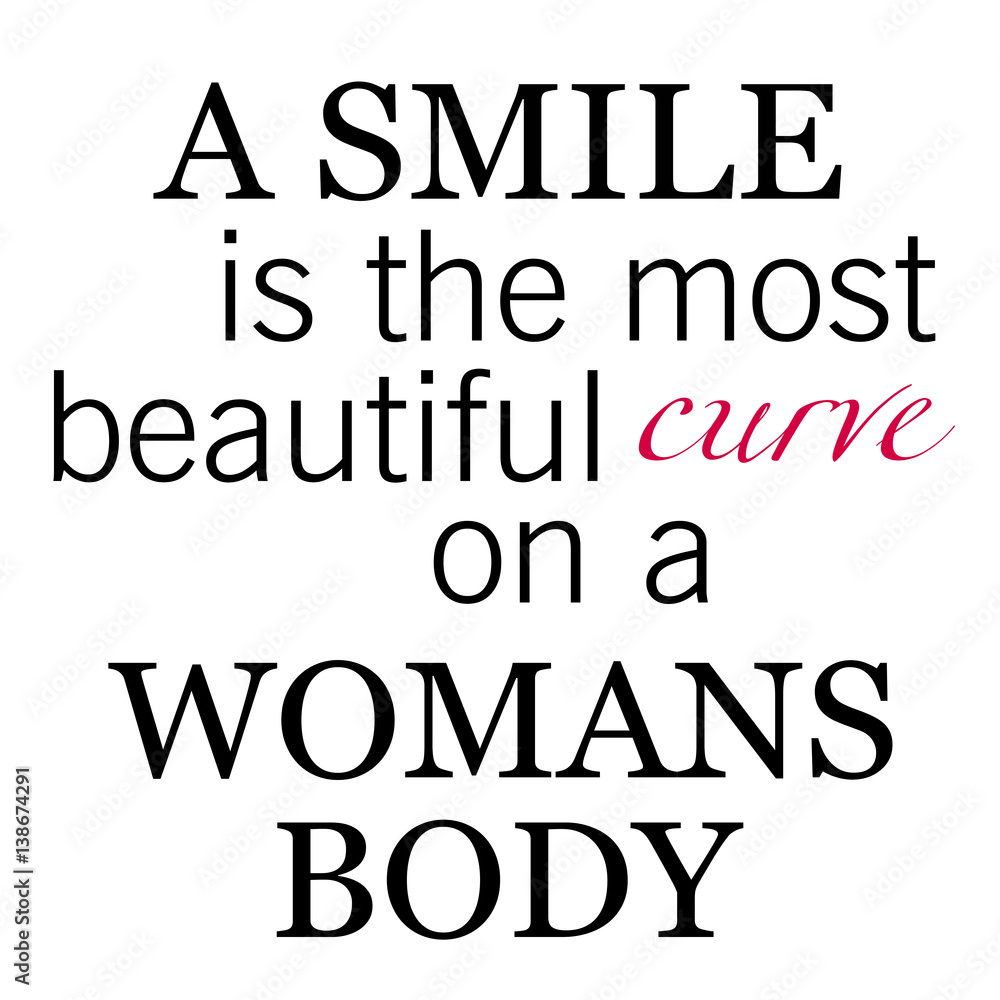 Woman's Beauty Phrase