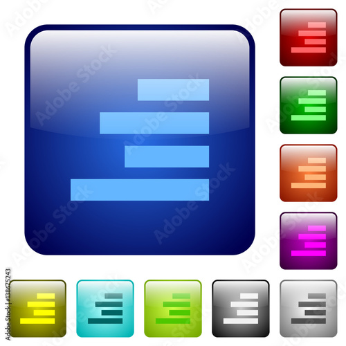 Text align right color square buttons