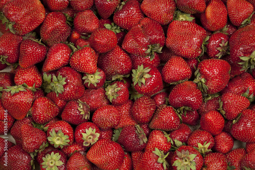 Red, ripe, sweet, fragrant strawberries. Summer Fruits. Red, ripe, sweet, fragrant strawberries. Summer Fruits.