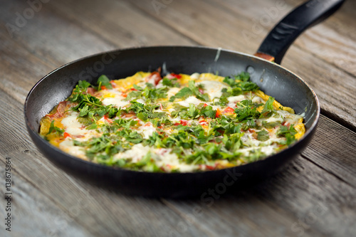  Omelette in a frypan