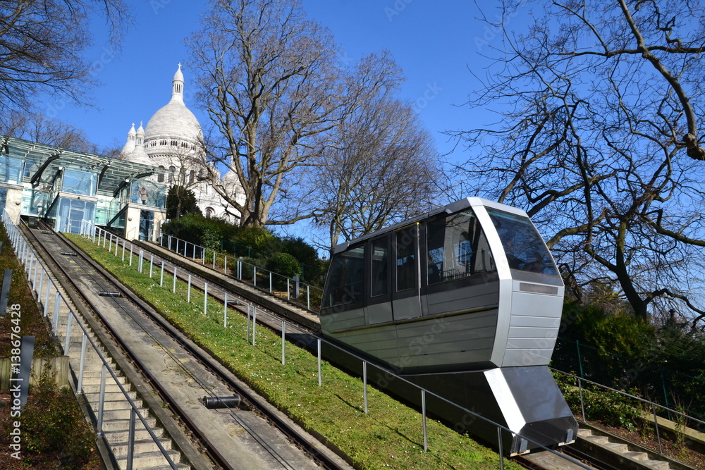 Fototapeta premium Paryż - Sacré-Coeur (Bazylika Najświętszego Serca na Montmartre)
