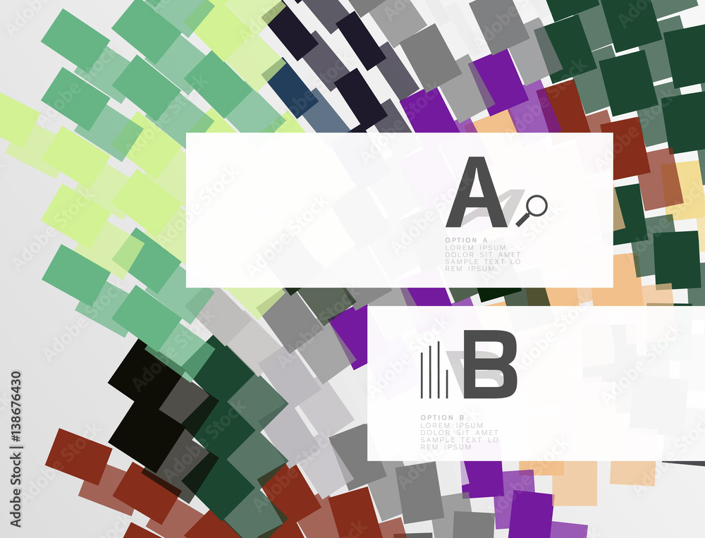 Colorful lines, rectangles and stripes with option infographics Colorful lines, rectangles and stripes with option infographics
