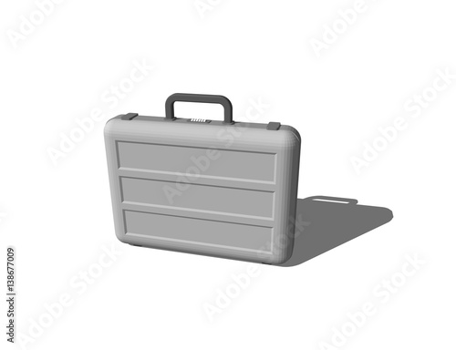 Suitcase. Isolated on white...