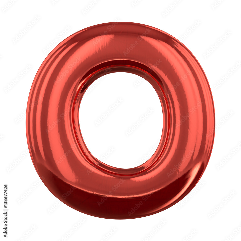 Inflatable letters of the alphabet. 3D rendering