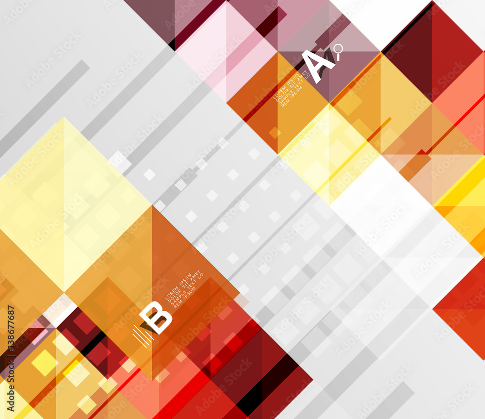 Square elements with infographics and options Square elements with infographics and options
