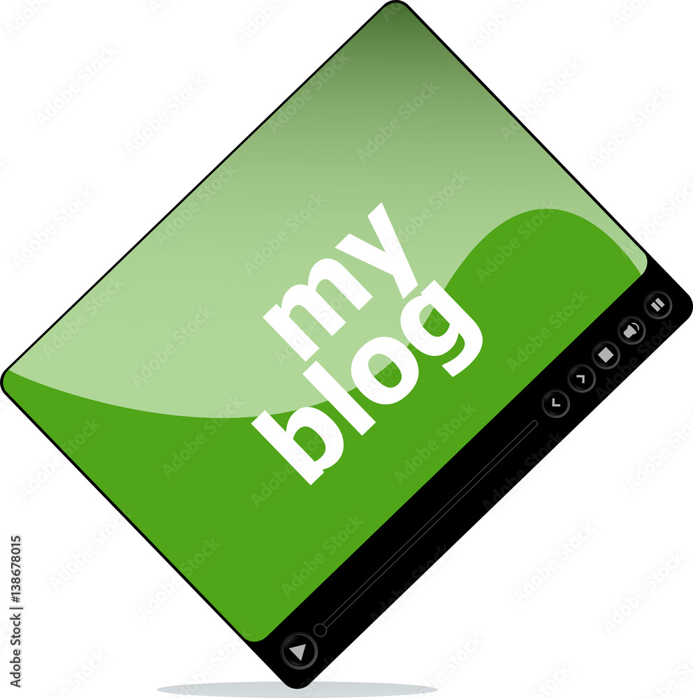 Video movie media player with my blog word on it Video movie media player with my blog word on it