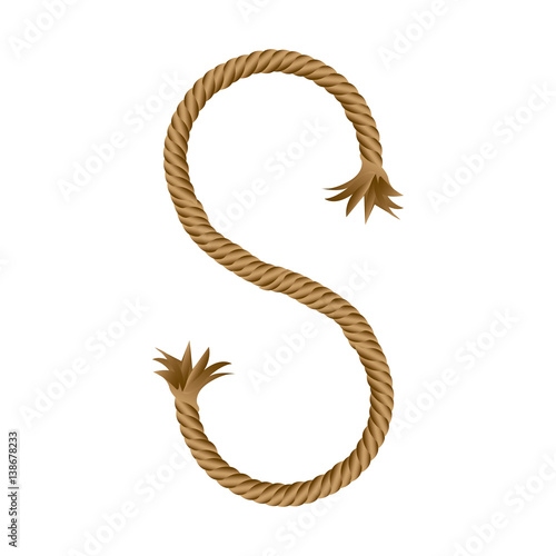 realistic nautical break rope icon design vector illustration