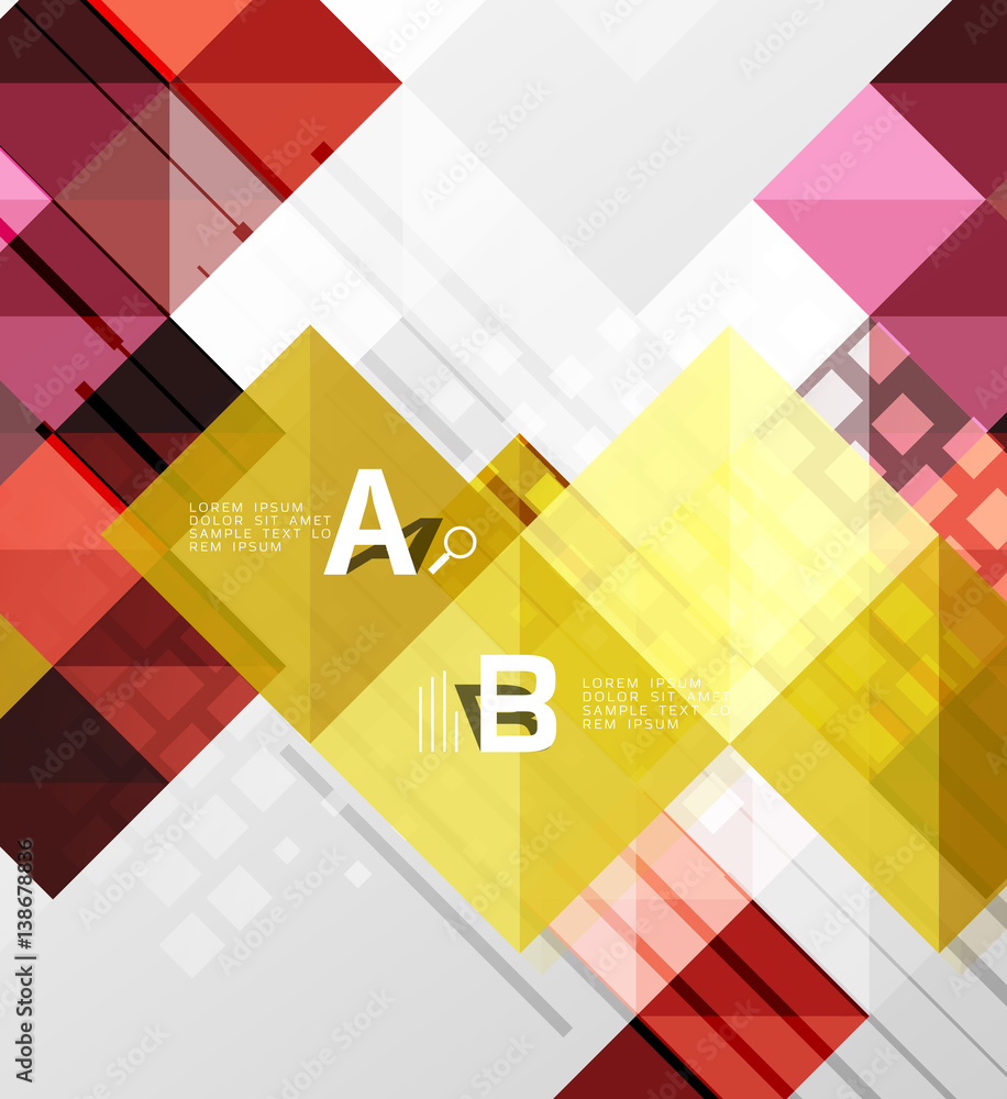 Minimalistic square shapes abstract background Minimalistic square shapes abstract background