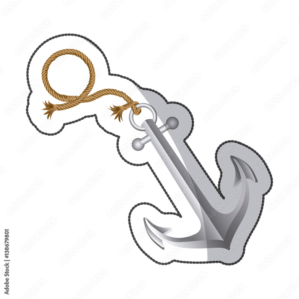 A Realistic Anchor Illustration Pic With Rope, Anchor, Anchor Logo