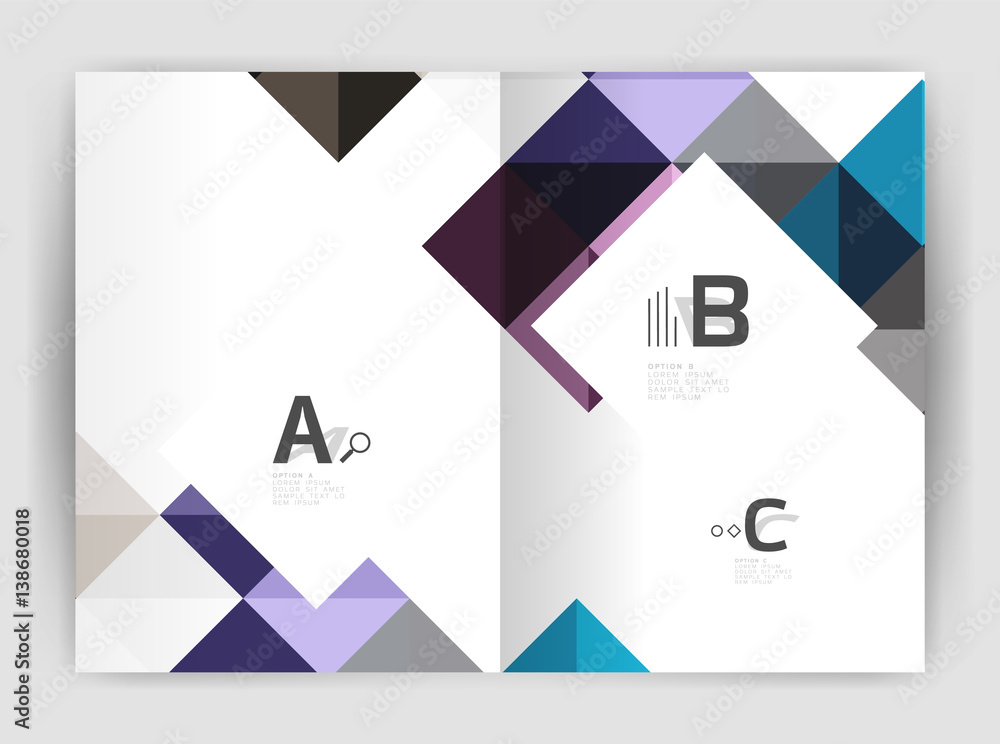 Vector square leaflet, business a4 print template Vector square leaflet, business a4 print template
