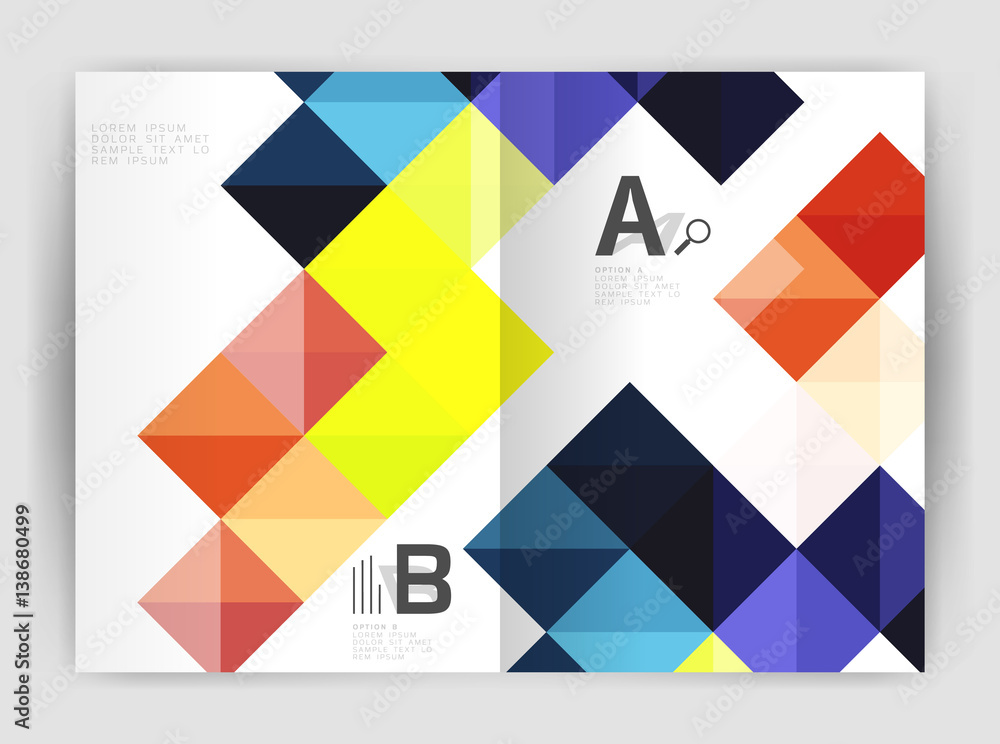 Vector square leaflet, business a4 print template Vector square leaflet, business a4 print template