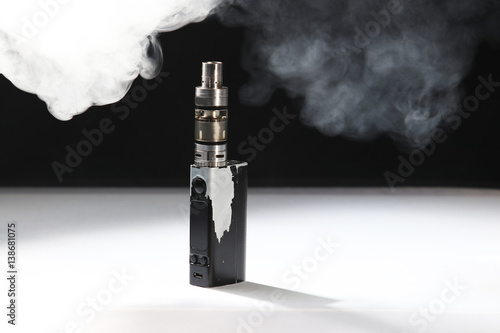 Electronic cigarette on black backgroun