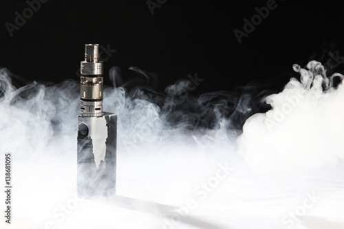 Electronic cigarette on black backgroun