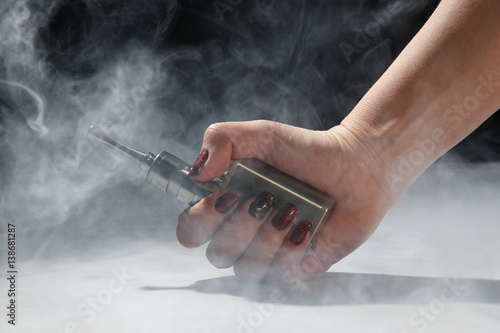Electronic cigarette on black backgroun