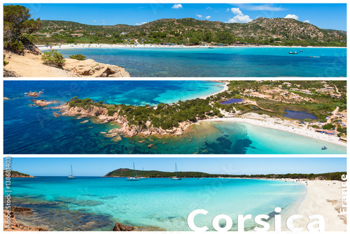 Photo collage of Corsica landscape in France