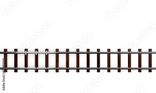 Railway track. Isolated on ...