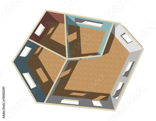 Empty room plan.Isolated on...